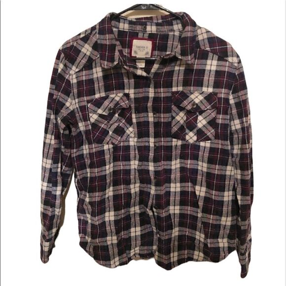 Plaid Long Sleeve Shirt Size Medium - Picture 1 of 4